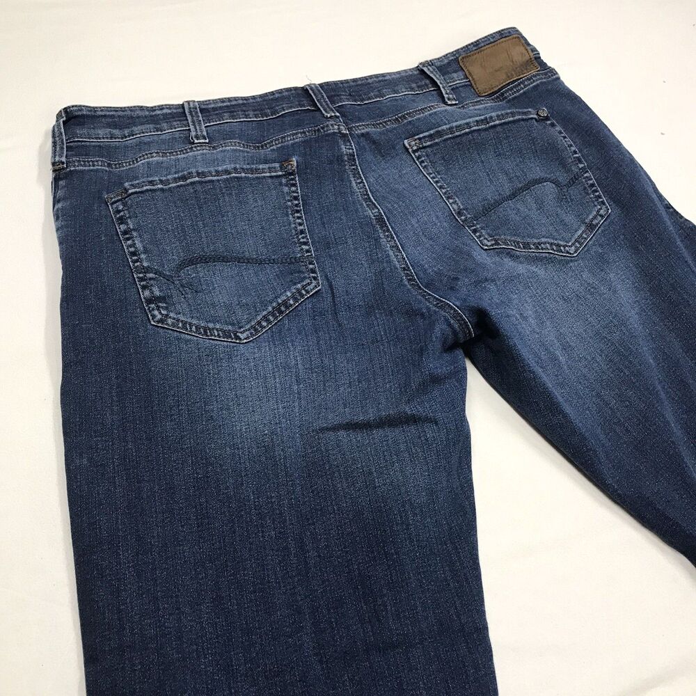 MAVI Zach Jeans Men 38x32 Straight Regular Fit Stretch Whisker Wash Blue Denim - Picture 9 of 16